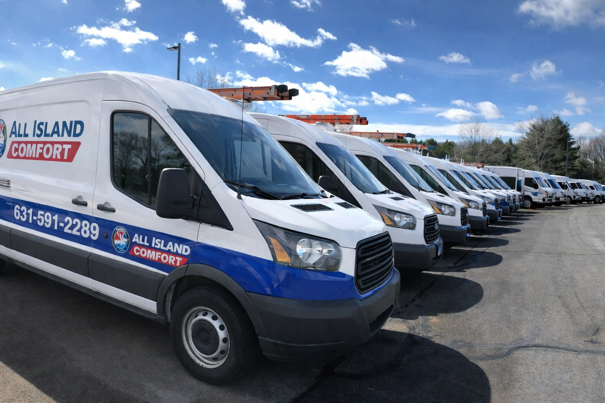 All Island Comfort service fleet serving Long Island
